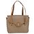 Céline Borsa a Mano CELINE Macadam PVC Pelle Beige Tono Oro Auth ti4018 - vista 13