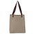 Saco Tote GUCCI GG Supreme Web Sherry Line PVC Bege Dourado 89 02 003 Auth 203010 - vista 2