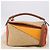 Borsa a mano LOEWE Puzzle Bag in pelle e rafia 2way Beige Silver Auth ka6171M Argento - vista 12