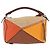 Borsa a mano LOEWE Puzzle Bag in pelle e rafia 2way Beige Silver Auth ka6171M Argento - vista 2
