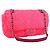 CHANEL Schultertasche mit Kette Pile Pink Silver CC Auth 203132SAM Silber