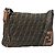 Borsa a tracolla FENDI Zucca Canvas Marrone Nero Auth 197699