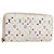 LOUIS VUITTON Monogram Multicolor Zippy Long Wallet White M60241 LV Auth BA15741 Bianco