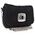 Borsa a tracolla con catena Christian Dior Nylon Nero Argento Auth 203219