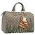 Bolso Boston GUCCI GG Supreme PVC Beige Tono Dorado 189895 Auth 202805V