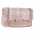 Borsa CHANEL Double Flap Chain Matelasse 25 Tweed Pink Gold CC Auth BA15645SM Rosa D'oro