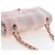 Borsa CHANEL Double Flap Chain Matelasse 25 Tweed Pink Gold CC Auth BA15645SM Rosa D'oro - vista 6