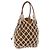 PRADA Tote Bag aus Strickstoffen Beige Silver Auth 202904SAM Silber