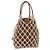 PRADA Tote Bag aus Strickstoffen Beige Silver Auth 202904SAM Silber - Ansicht 13