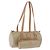 Céline CELINE Macadam Canvas Schultertasche PVC Beige Gold Auth 199837V Golden