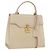 Borsa a mano GUCCI in pelle 2way Beige Gold Auth 197623 D'oro