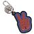 LOUIS VUITTON Porte Cles College LV League Peace Out Red M62753 LV Auth 202479A Argento Rosso