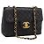 Borsa a tracolla CHANEL Big Matelasse 30 con catena in pelle d'agnello nera e oro CC Auth 203491SAV Nero D'oro