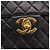 Borsa a tracolla CHANEL Big Matelasse 30 con catena in pelle d'agnello nera e oro CC Auth 203491SAV Nero D'oro - vista 17