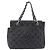 Borsa a mano CHANEL Matelasse con catena in pelle nera e argento CC Auth ka6174SAV Nero - vista 13