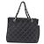 Borsa a mano CHANEL Matelasse con catena in pelle nera e argento CC Auth ka6174SAV Nero - vista 3
