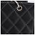 Borsa a mano CHANEL Matelasse con catena in pelle nera e argento CC Auth ka6174SAV Nero - vista 4