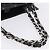 Borsa a mano CHANEL Matelasse con catena in pelle nera e argento CC Auth ka6174SAV Nero - vista 8