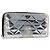 Cartera larga PRADA de cuero Silver Auth 203045 Plata