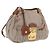 Borsa a tracolla Miu Miu Matelassé con catena in tela beige e oro Auth 202216V