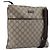 Borsa a spalla GUCCI GG Supreme PVC Beige Silver 141626 Auth 200589 Argento
