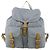 Mochila PRADA Nylon Cinza Prata Auth 197693 Marrom - vista 13