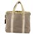 PRADA Handtasche Jacquard Beige Gold Auth 202467 Golden - Ansicht 2