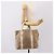PRADA Handtasche Jacquard Beige Gold Auth 202467 Golden - Ansicht 22