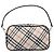 BURBERRY Nova Check Blue Label Accessory Pouch Canvas Beige Silver Auth 203006A Plata - vista 13