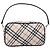 BURBERRY Nova Check Blue Label Accessory Pouch Canvas Beige Silver Auth 203006A Plata - vista 2