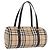 Borsa a mano BURBERRY Nova Check PVC Leather Beige Silver Auth 201315V Argento