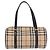 Borsa a mano BURBERRY Nova Check PVC Leather Beige Silver Auth 201315V Argento - vista 3