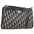 Borsa a tracolla Christian Dior Trotter Canvas Navy Gold Auth 203402 D'oro Blu navy