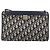 Borsa a tracolla Christian Dior Trotter Canvas Navy Gold Auth 203402 D'oro Blu navy - vista 13