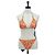 LOUIS VUITTON Badeanzug Bikini Polyester Orange White LV Auth 202126M Weiß