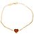 Pulsera Chopard, "My Happy Heart", oro rosa y cornalina.