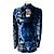 Blazer de terciopelo estampado azul multi Versace con botones Medusa dorados - vista 3