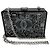 Borsa a pochette Chanel Black / Silver 2017 in Lucite con logo CC e tracolla a catena Nero