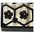 Borsa a pochette Chanel in Lucite nera / crema decorata con camelia e perle con tracolla a catena Nero - vista 13