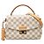 Borsa Satchel Louis Vuitton Damier Azur Croisette Bianca Bianco