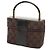 Mini borsa vanity Gucci in tela GG marrone - vista 2