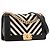 CHANEL - Borsa a tracolla Boy Chanel in tela chevron beige e nera Nero - vista 2