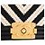 CHANEL - Borsa a tracolla Boy Chanel in tela chevron beige e nera Nero - vista 5