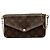 Borsa a tracolla Louis Vuitton Monogram Pochette Felicie Marrone