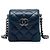 Borsa a tracolla Chanel Mini CC Trunk in pelle di vitello matelassé blu