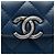 Borsa a tracolla Chanel Mini CC Trunk in pelle di vitello matelassé blu - vista 5