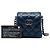 Borsa a tracolla Chanel Mini CC Trunk in pelle di vitello matelassé blu - vista 7