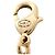Collana con pendente rotondo Chanel CC placcato oro e strass D'oro - vista 7