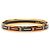 Bracelet jonc en émail imprimé Black Hermès Narrow Belt 62 Noir - vue 2