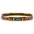 Bracelet jonc en émail imprimé Black Hermès Narrow Belt 62 Noir - vue 3